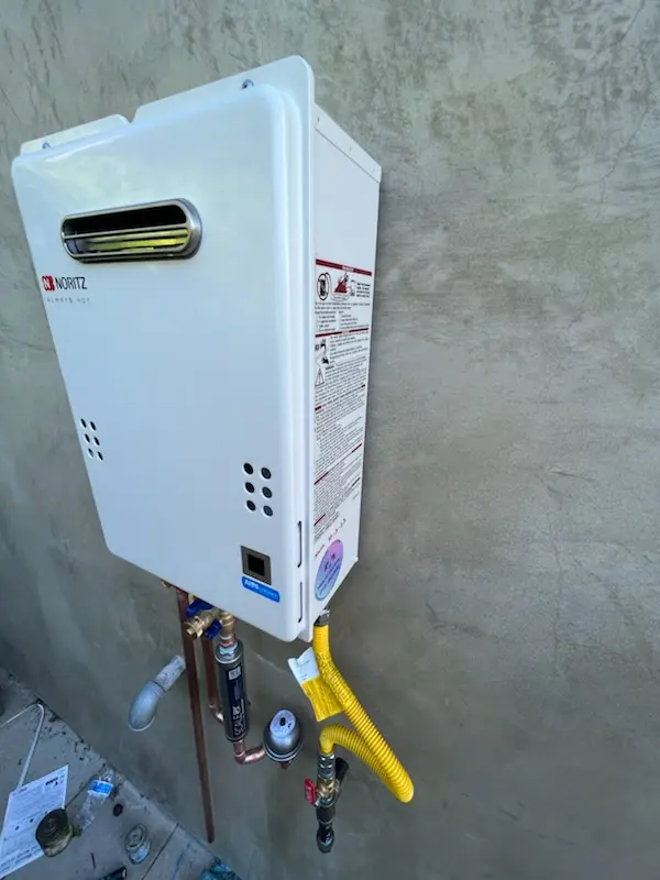 Tankless water heater installation for Shalimar homes
